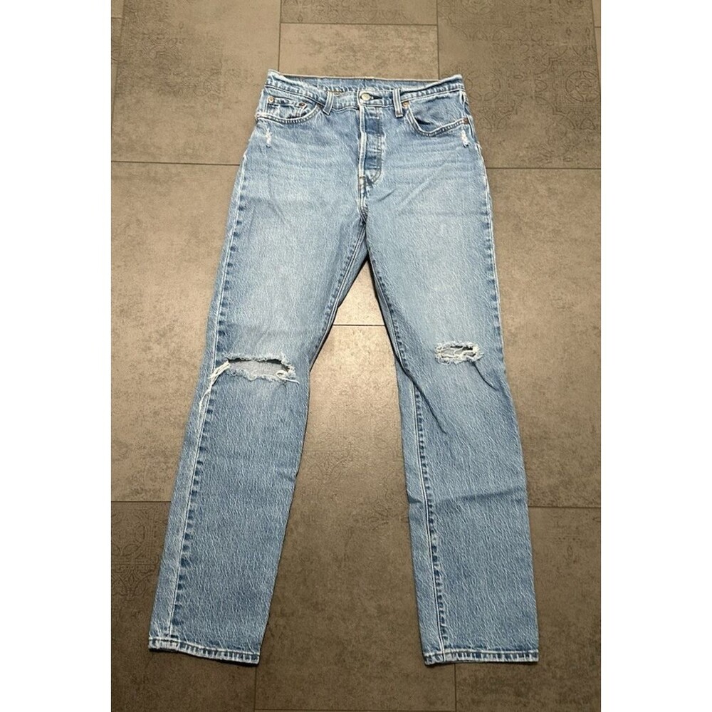 Levi's 501 Original Fit Jeans 29x32 Blue Medium Wash Button Fly Straight Leg